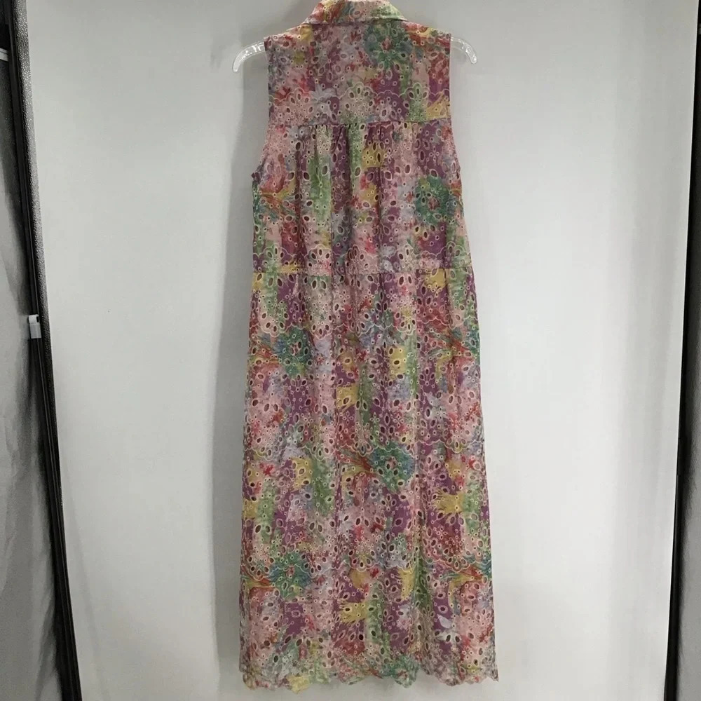 Fate Women’s Eyelet Lace Button-Down Dress Casual Summer NWT Size Small - Picture 3 of 10
